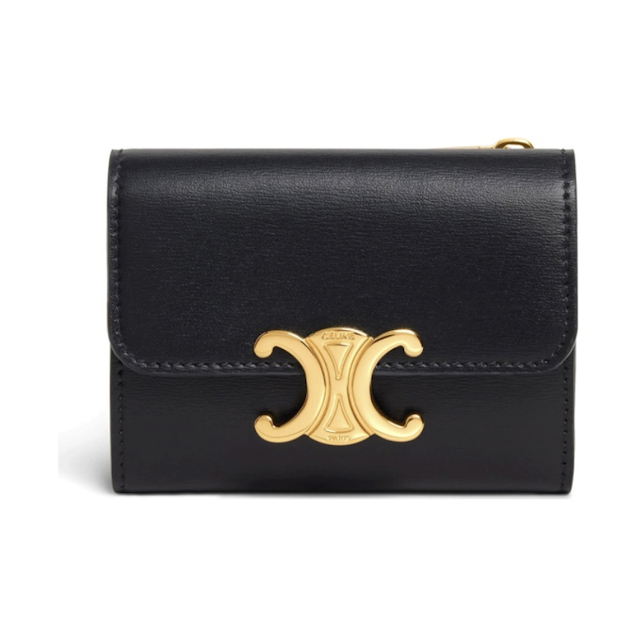 Celine Triomphe 可拆式零錢袋短夾 黑