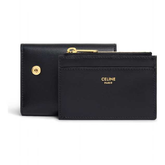 Celine Triomphe 可拆式零錢袋短夾 黑