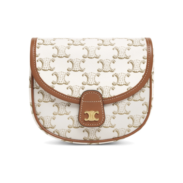 Celine Triomphe 老花郵差包 奶油米白