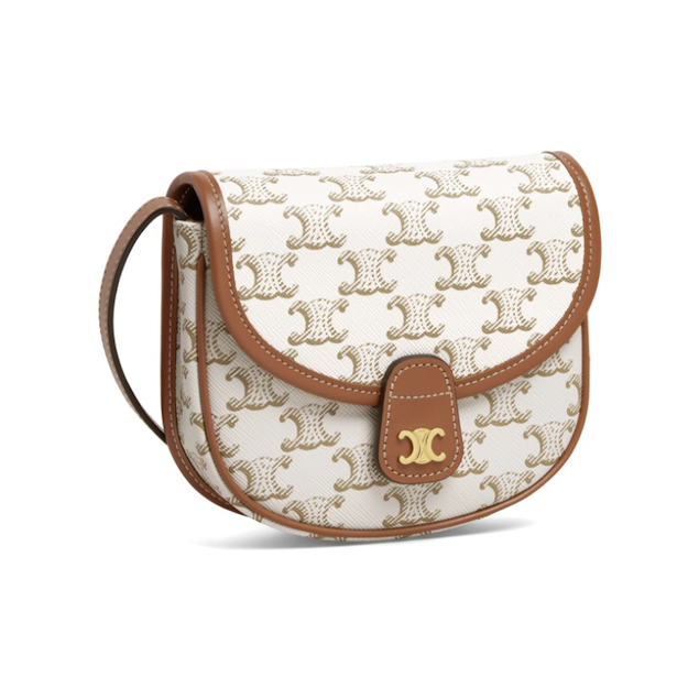 Celine Triomphe 老花郵差包 奶油米白