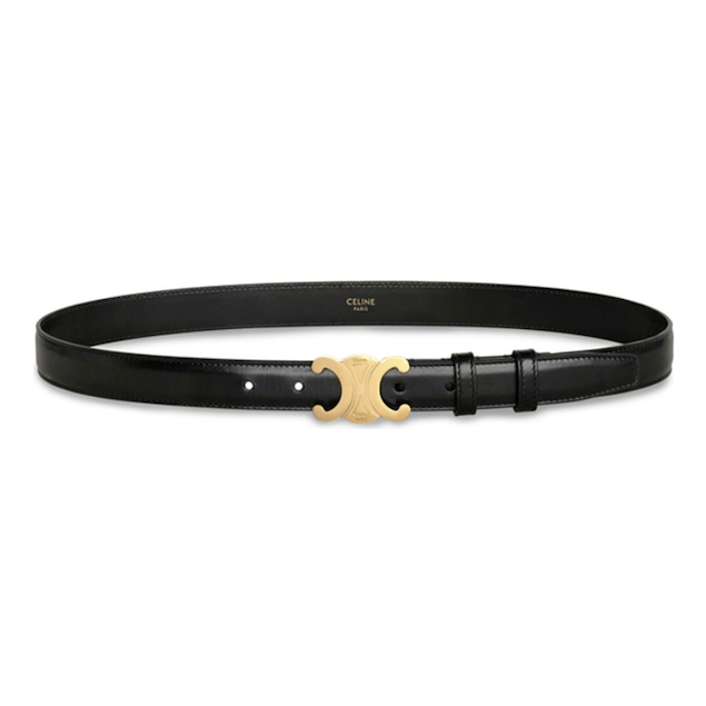 Celine Triomphe 金釦皮帶 寬1.8cm