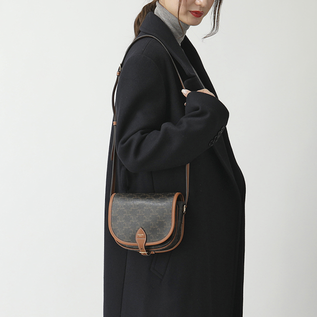 Celine Triomphe 老花馬鞍包