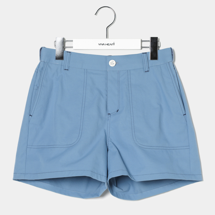 女士 魔術腰彈力斜紋短褲