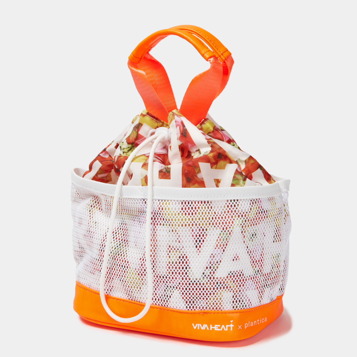 Plantica印花網眼抽繩手提袋