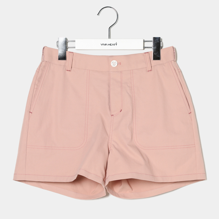 女士 魔術腰彈力斜紋短褲