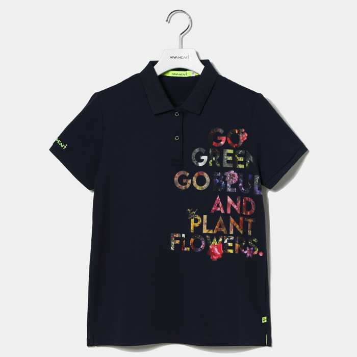 女士 Plantica印花字樣短袖 Polo 衫