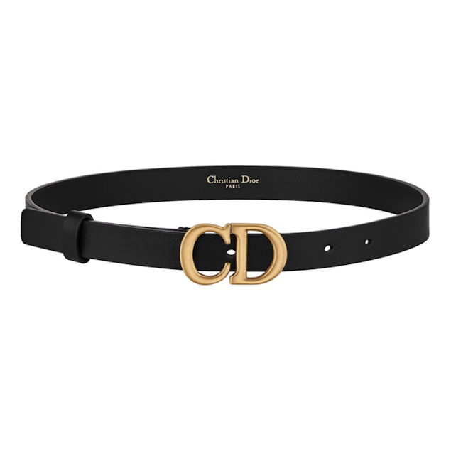 Dior 復古金扣CD皮帶 寬2cm