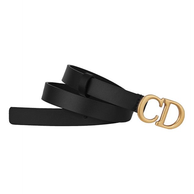 Dior 復古金扣CD皮帶 寬2cm