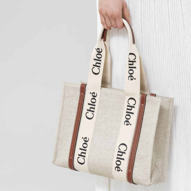Chloe Woody Tote 棕色中號托特包 手提