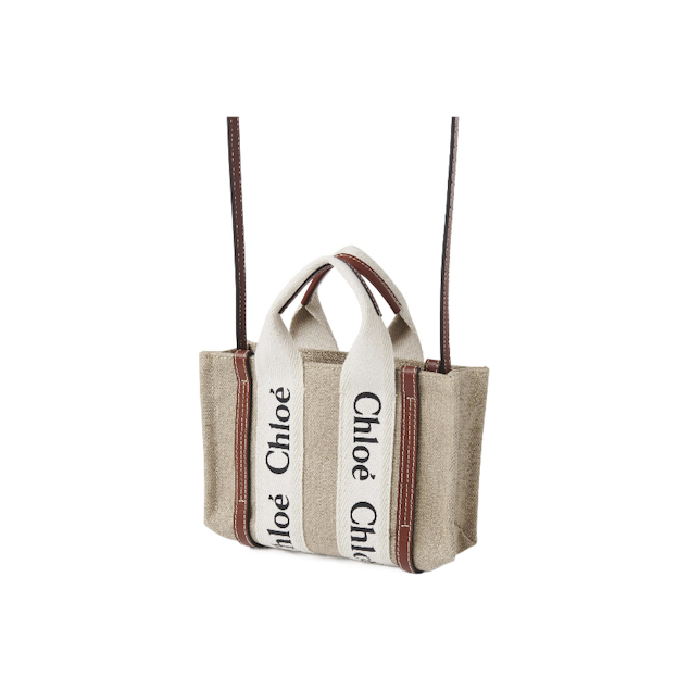 Chloe Woody Tote 迷你手提托特包 背帶款 棕