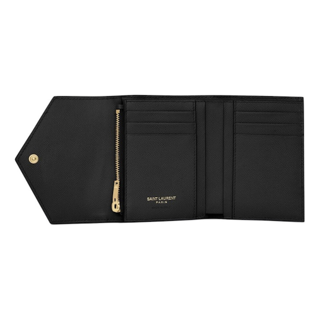 YSL 魚子醬扣式三折短夾