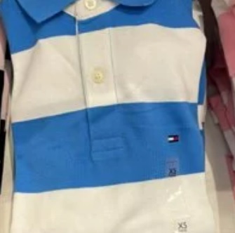 [S] TOMMY HILFIGER MEN'S BOLD STRIPE SHORT SLEEVE KARATTI,BLUE, 78J5019-400 (STH16)