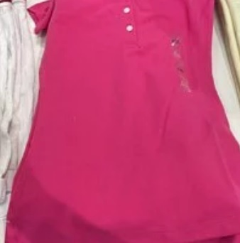 [S] TOMMY HILFIGER WOMEN'S SLIM FIT FLAG LOGO SHORT SLEEVE KARATTI,PINK, 76J3013-651 (STH17)