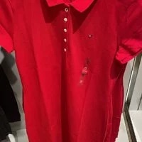 [S] TOMMY HILFIGER WOMEN'S FLAG LOGO COTTON CARA PIQUE DRESS 5,RED, 76J2992-600 (STH23)