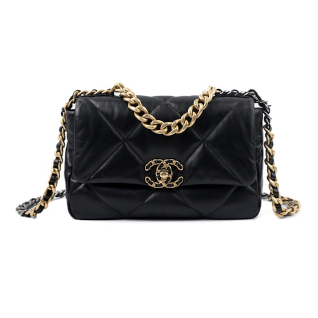 Chanel 19 Bag 小號 26cm 經典雙色鏈 黑