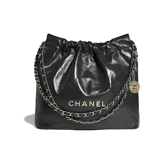Chanel 22 Bag 爆款 垃圾袋包 黑 金字 小號