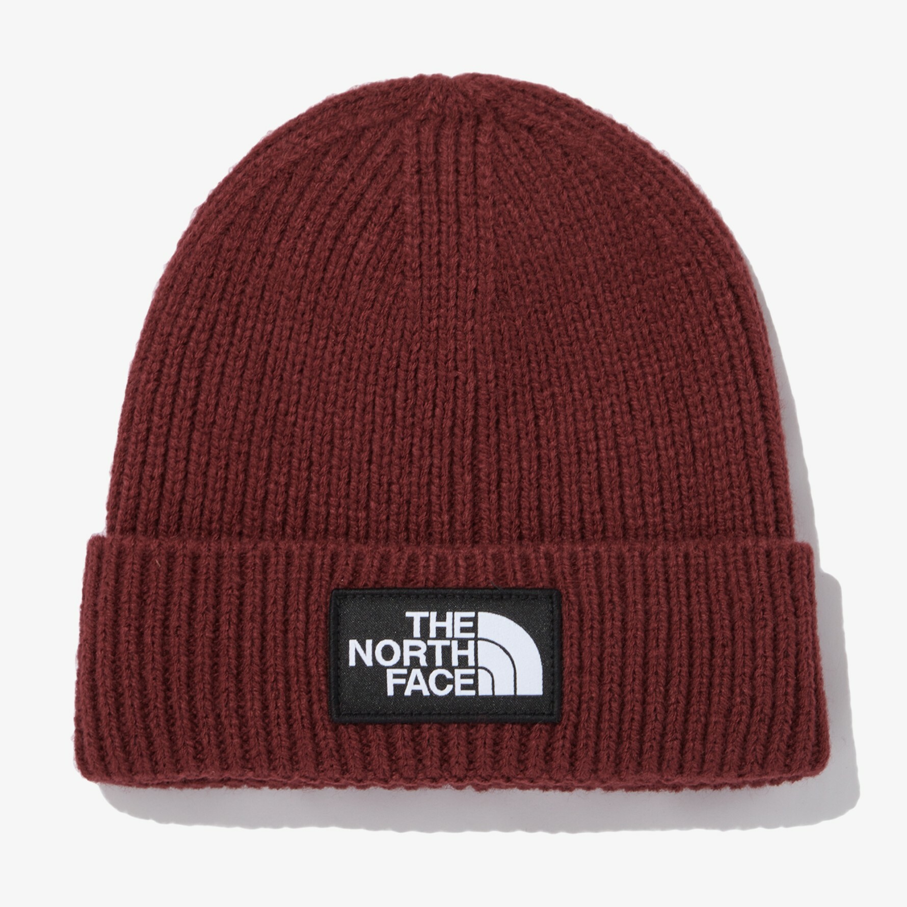 THE NORTH FACE LOGO BOX CUFFED 22AW 毛帽 酒紅 NE3BN72D