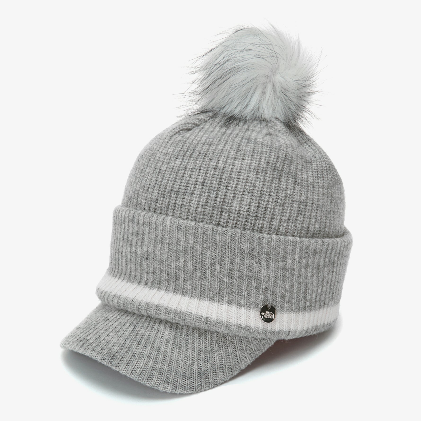 THE NORTH FACE WOOL LOOSE CAP 女 羊毛 鴨舌毛帽 灰 NE3CN62C