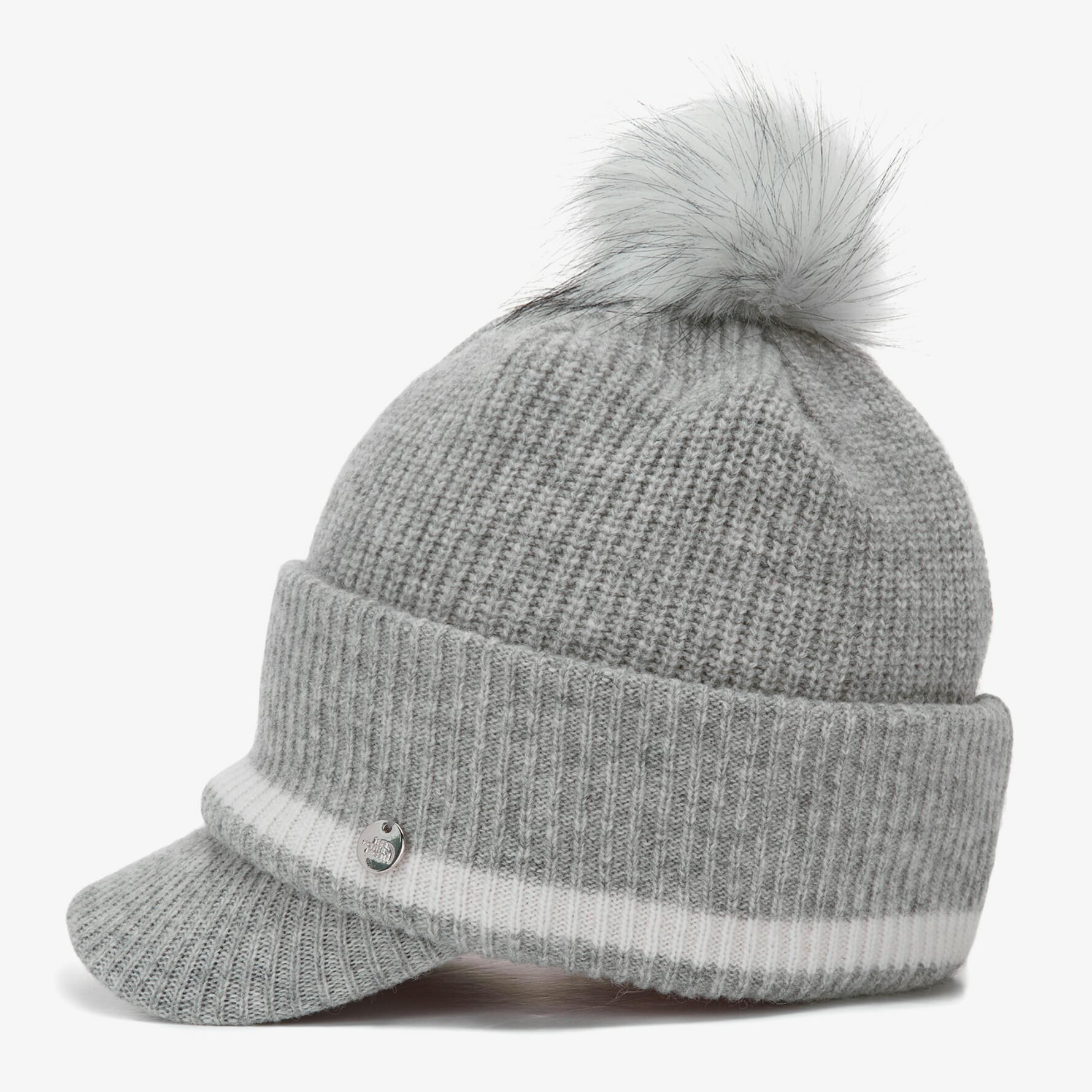 THE NORTH FACE WOOL LOOSE CAP 女 羊毛 鴨舌毛帽 灰 NE3CN62C