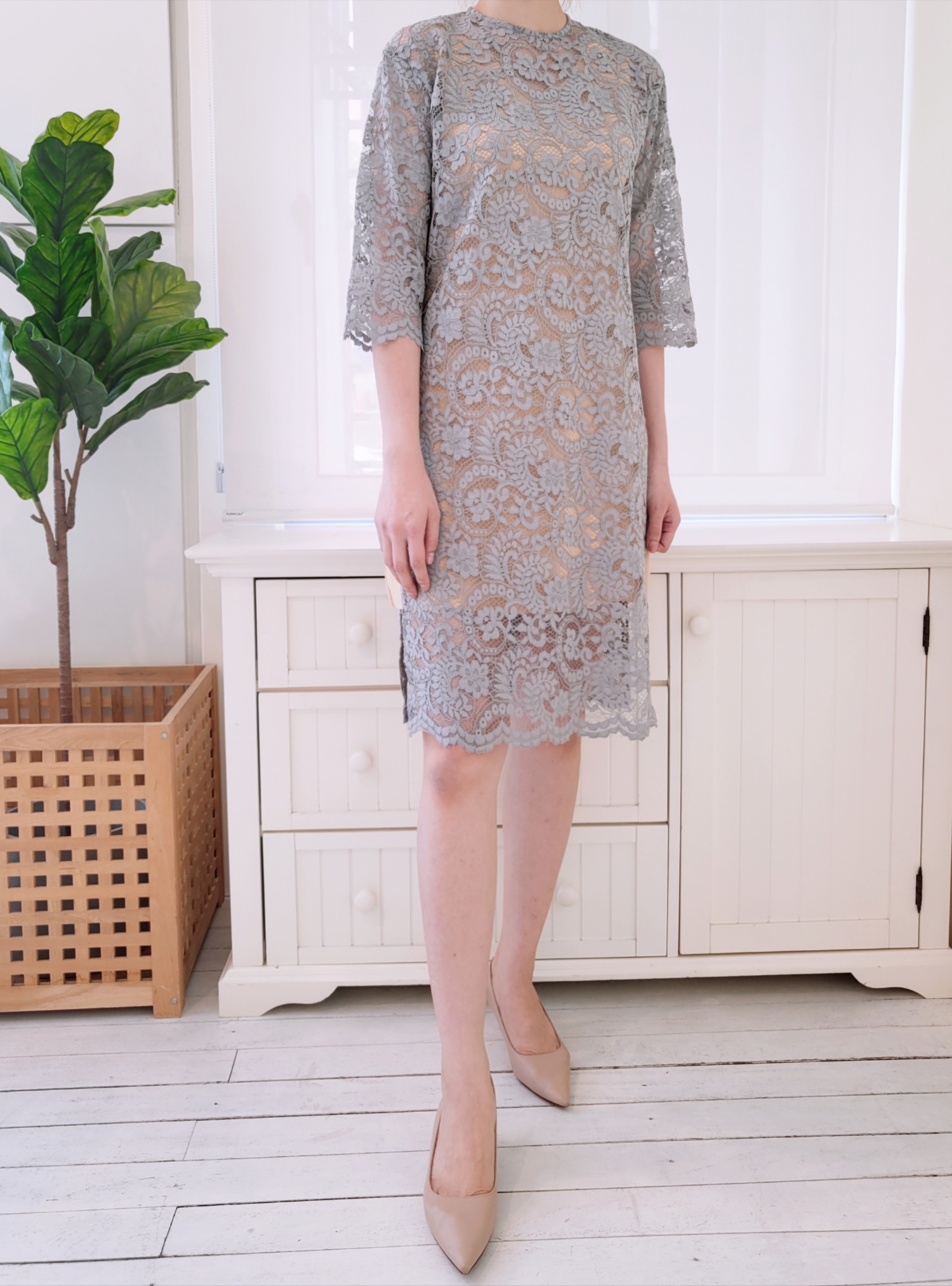 SHEER LACE LONG BLOUSE (EXCLUDED INNER)