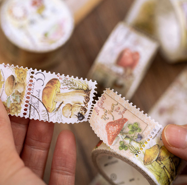 复古邮票手账胶带卷（一卷150枚 10个图案重复）
