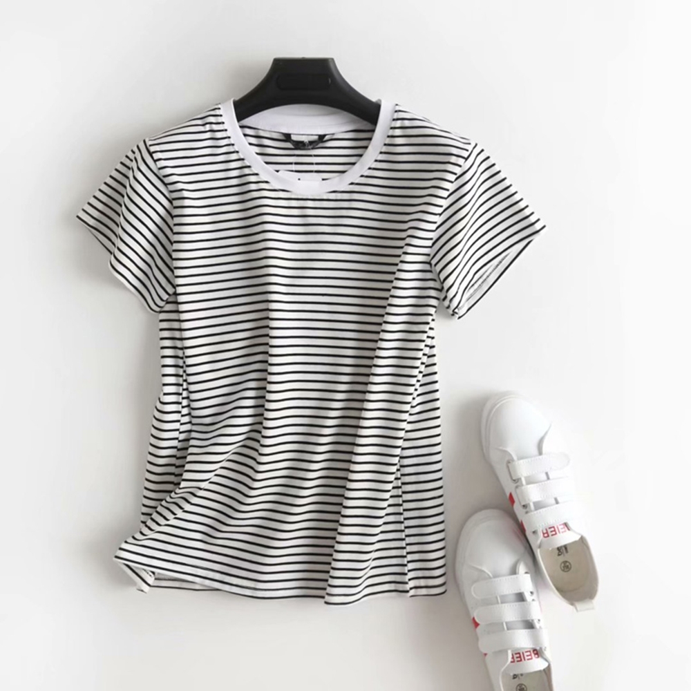 圓領短袖柔棉上衣 四色