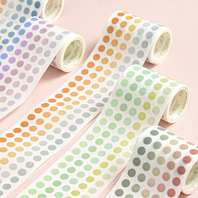 波点手账贴纸 款式随机（一卷60mm x 3m)