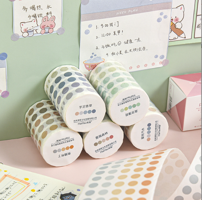 波点手账贴纸 款式随机（一卷60mm x 3m)
