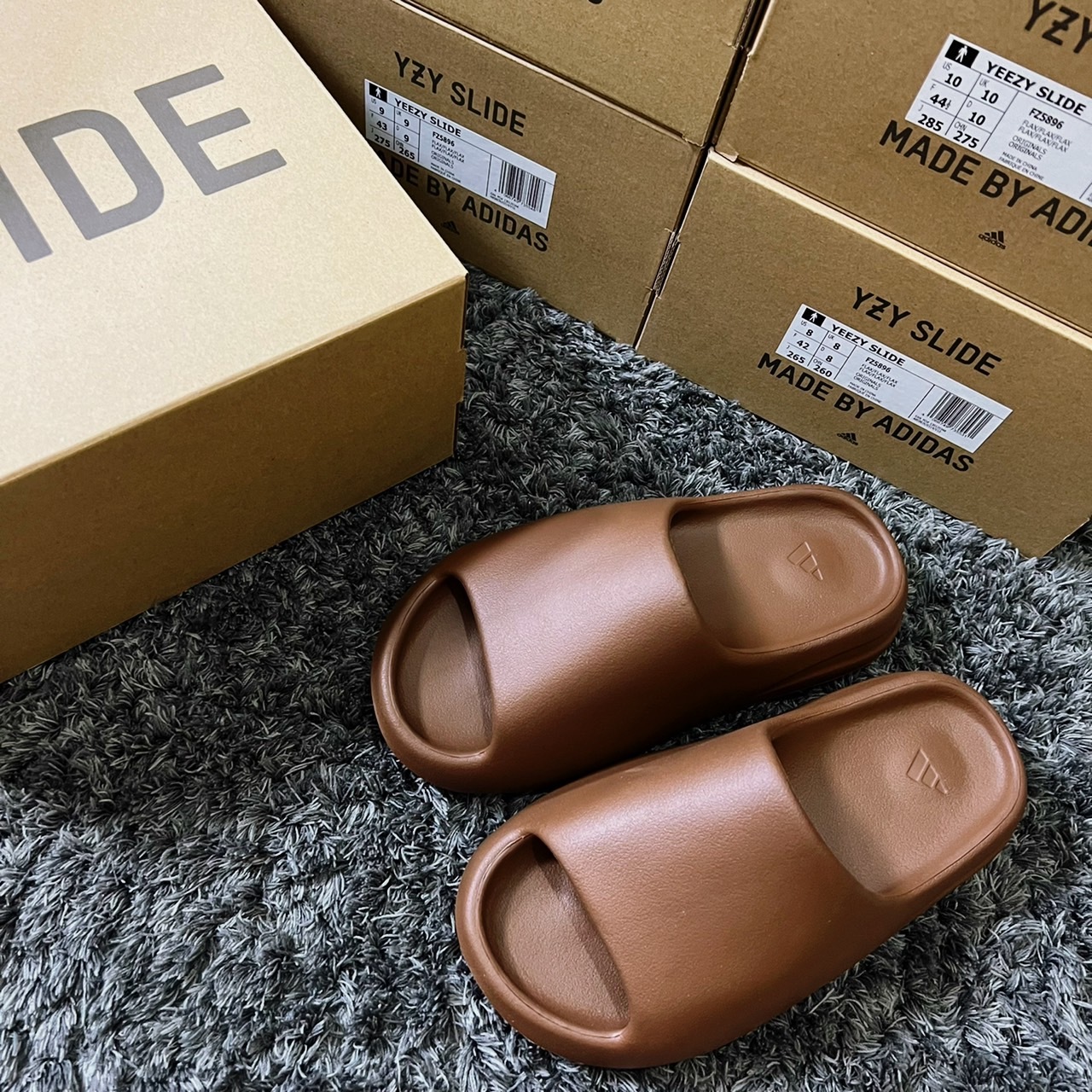 adidas Yeezy Slide "Flax" 拖鞋 亞麻棕 FZ5896