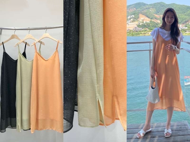 AUGOP278 波點吊帶OP SET