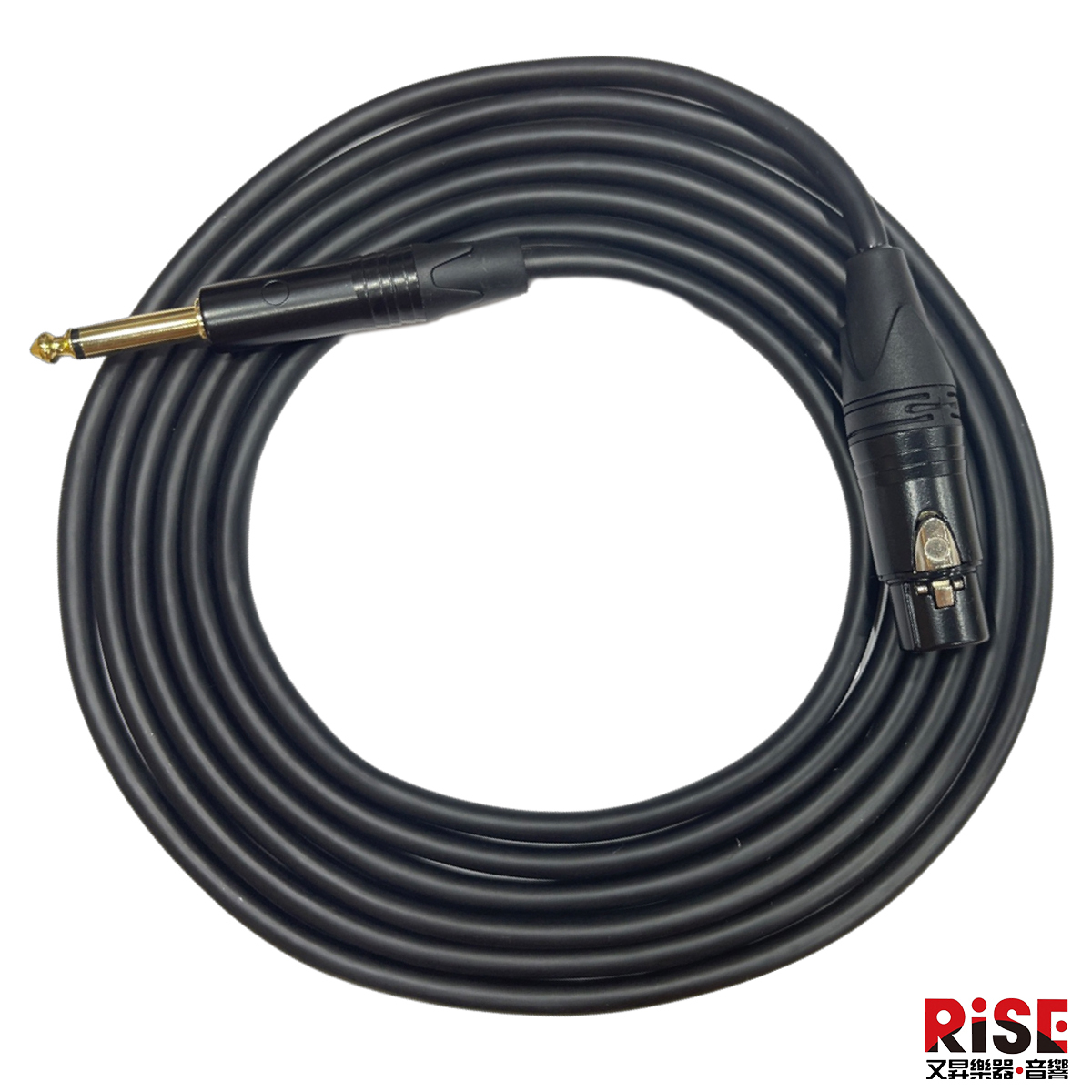 手工 XLR 母 to 6.3 TS 3m/3米 無損/端子鍍金 卡拉OK 麥克風線