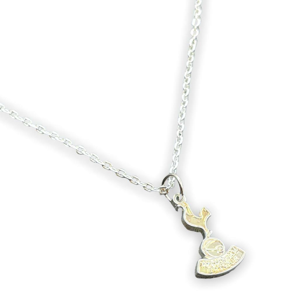 熱刺銀色會徽形頸鍊