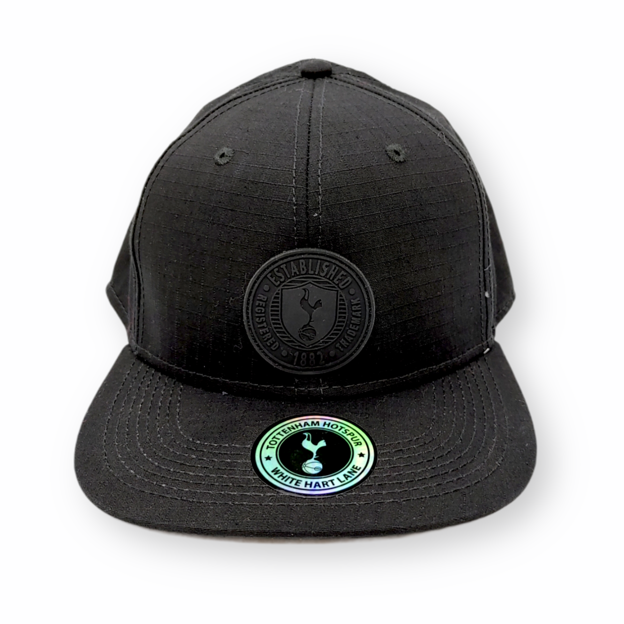 熱刺全黑色圓形會徽平沿棒球帽