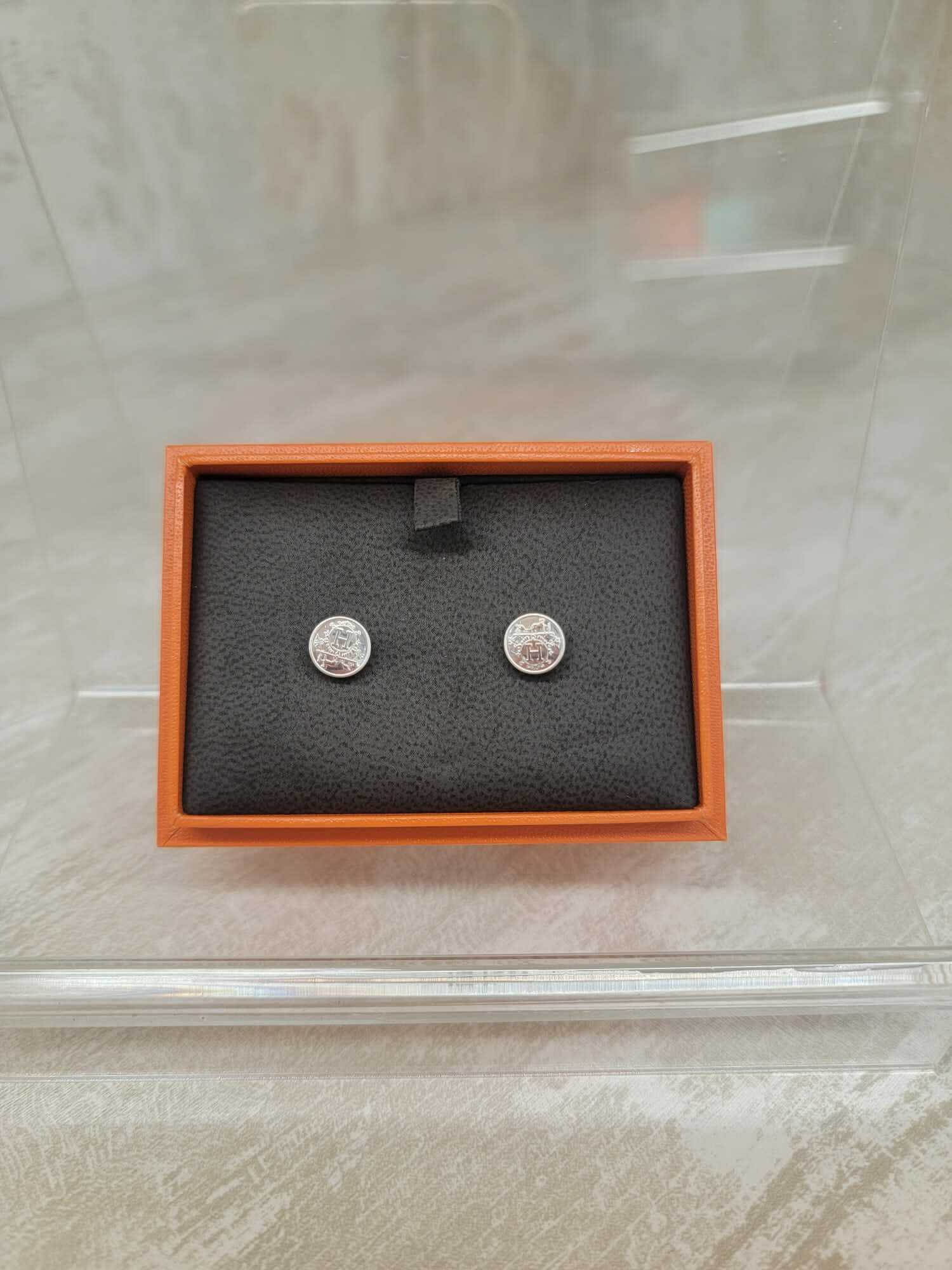 Hermes 925 Ex-Libris earrings, very small model 純銀 耳環 超小款