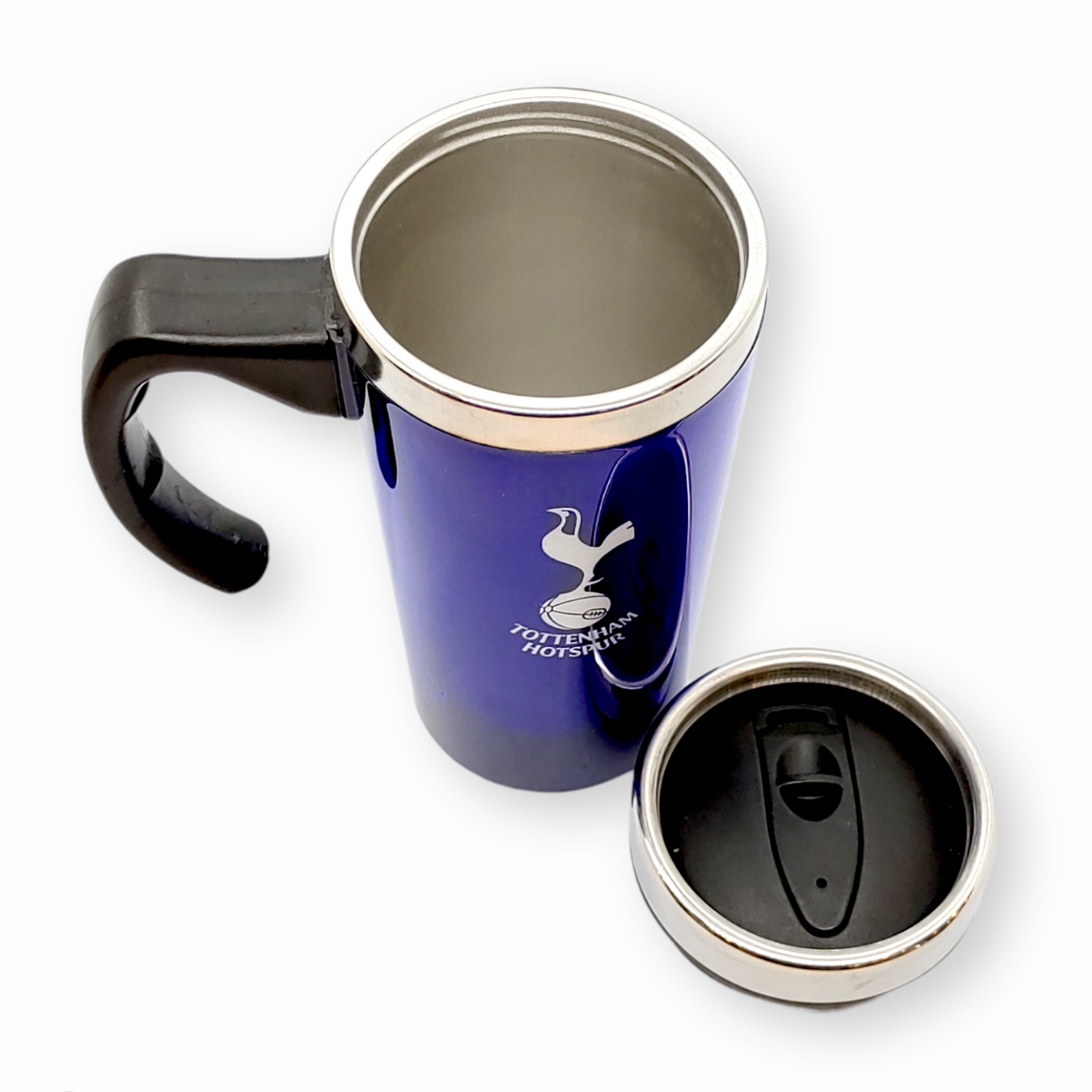 熱刺閃藍有柄會徽旅行咖啡杯