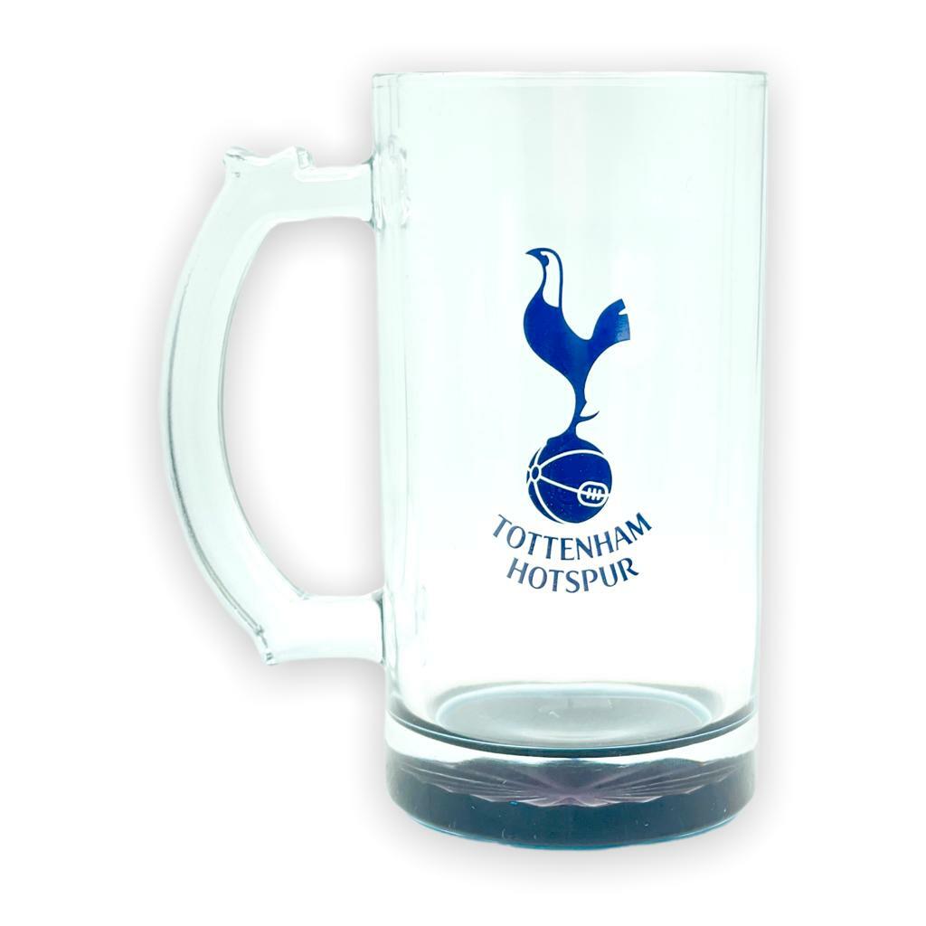 熱刺深藍色會徽玻璃有柄啤酒杯