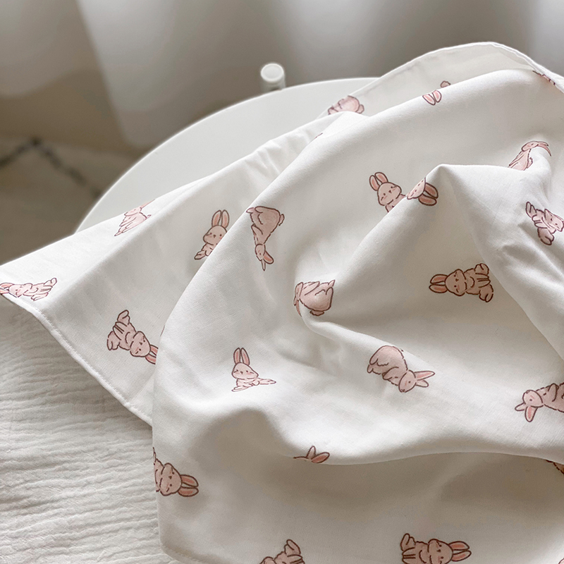 Because原創多功能四重紗布巾-熊熊＆兔兔