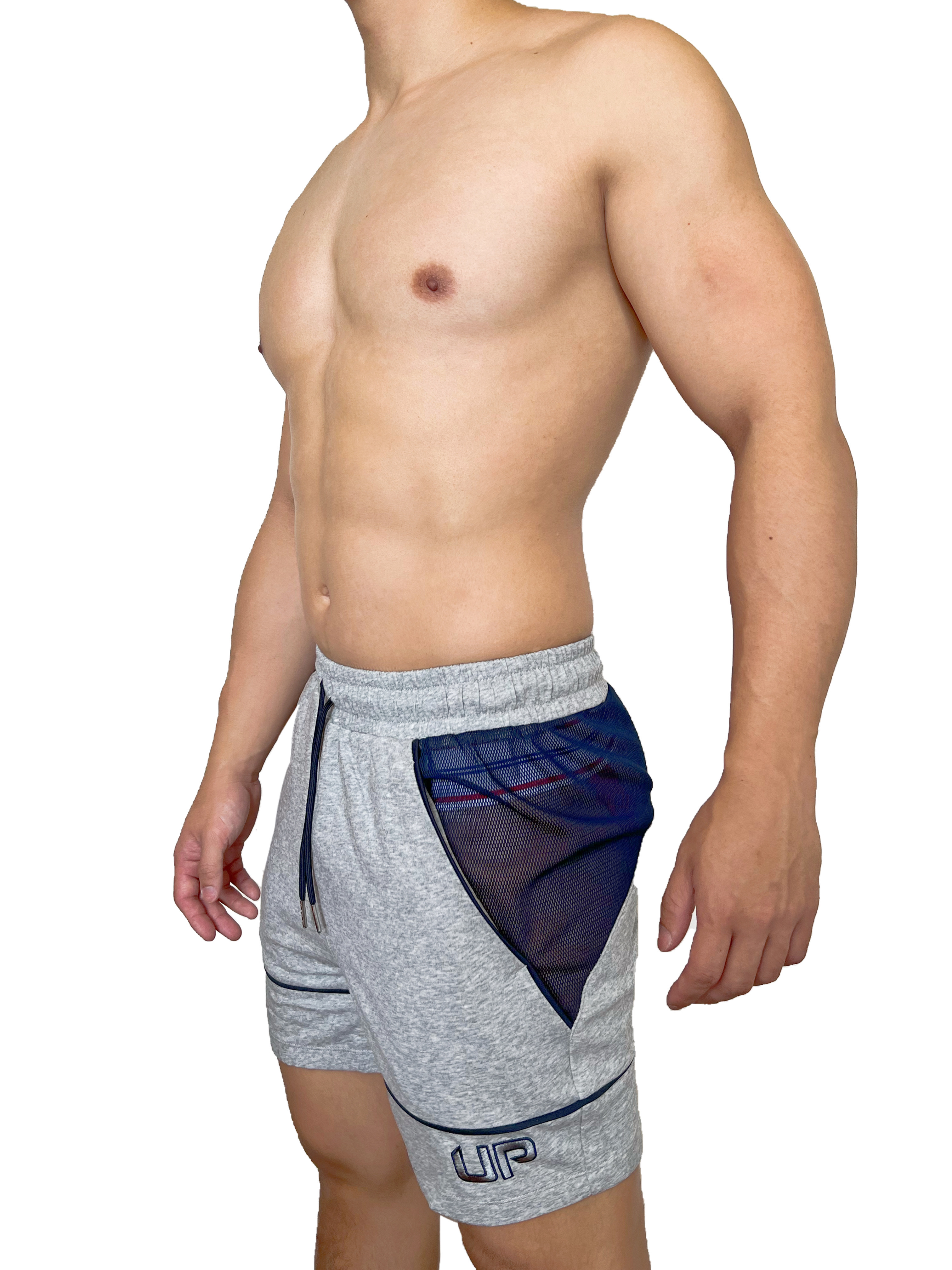 UP For Fun Max 棉短褲 花灰