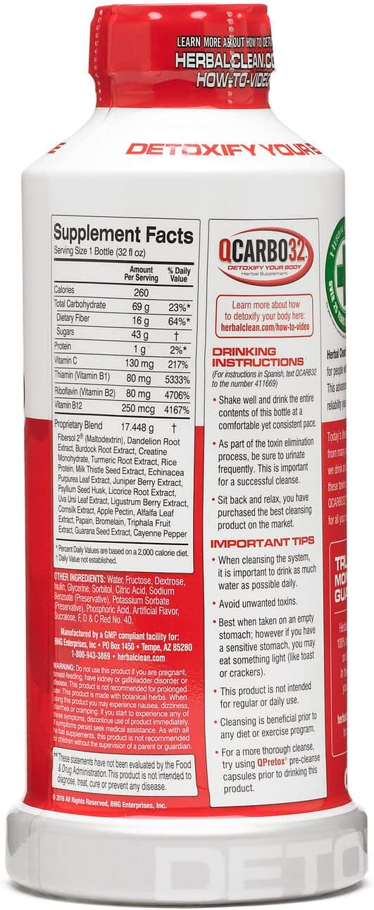 Herbal Clean - QCARBO 32 多口味強效全天然草本維他命果汁飲料