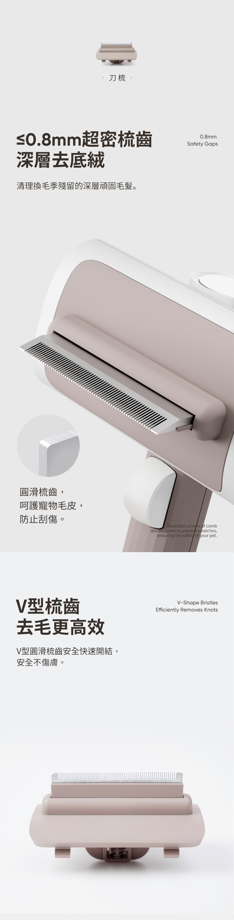 蔚刻2合1寵物拉毛梳