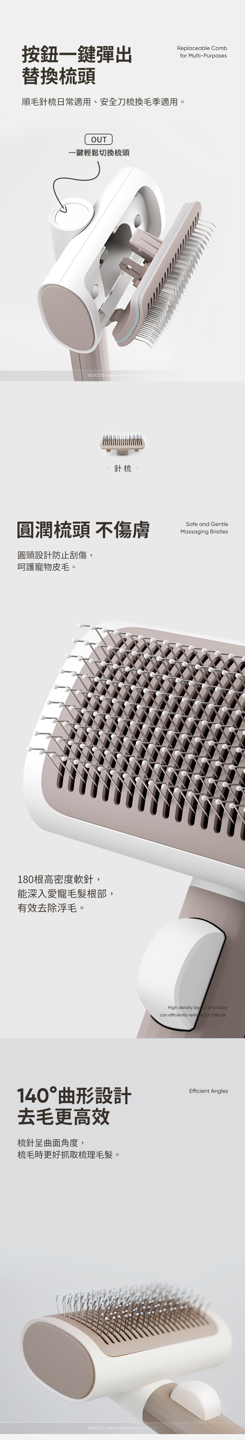 蔚刻2合1寵物拉毛梳