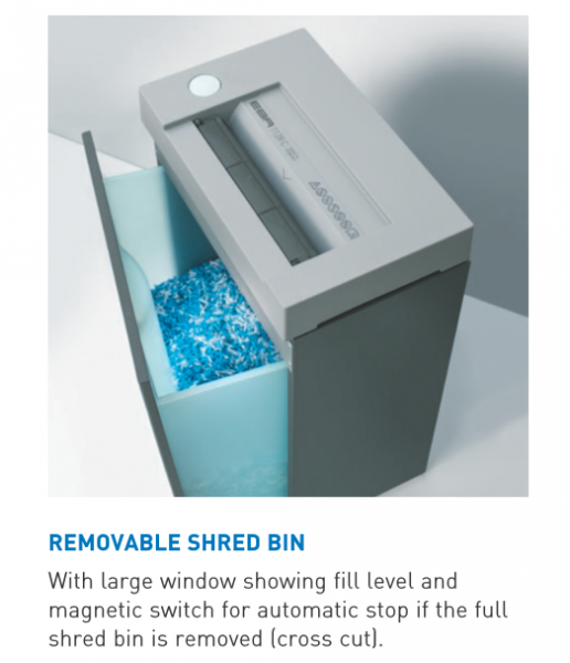 EBA 1128C (2x15mm) 粒狀 (5張,20公升) 小型碎紙機  環保節能設計  (德國製造) 為EBA 1123 新款, 已取代 1123