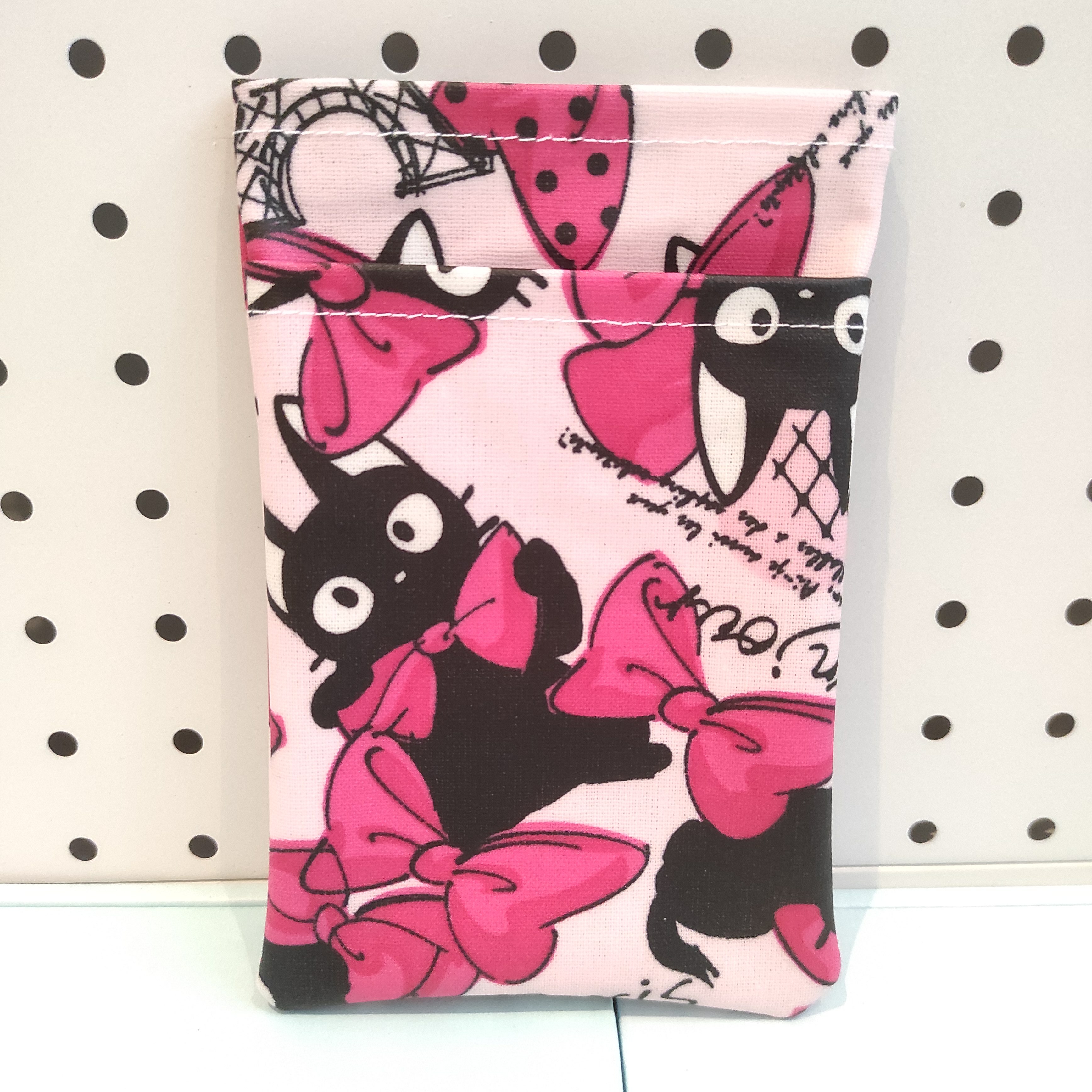 [現貨] 台灣手工防水布筆袋 - 絲帶黑猫