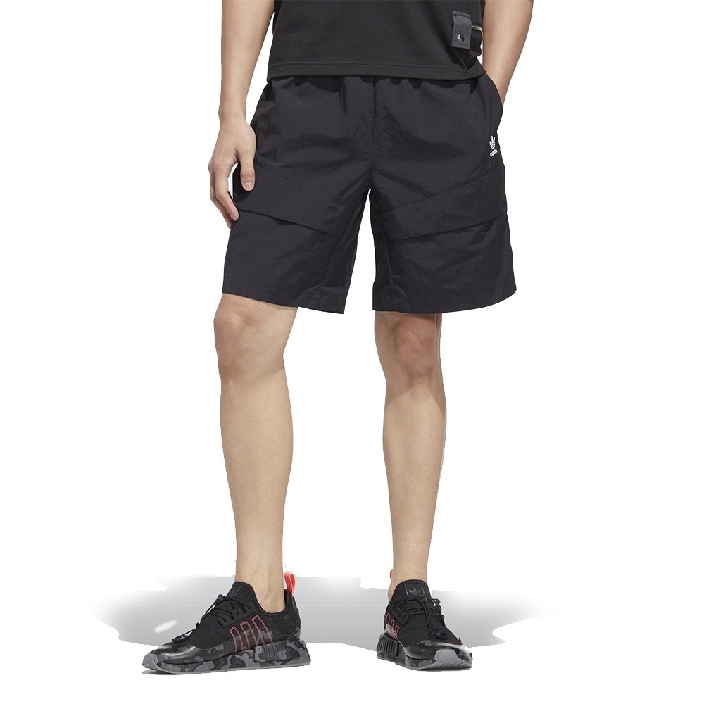 ADIDAS ORIGINALS SHORT 黑白 多功能口袋 尼龍 男款 三葉草 HM8035