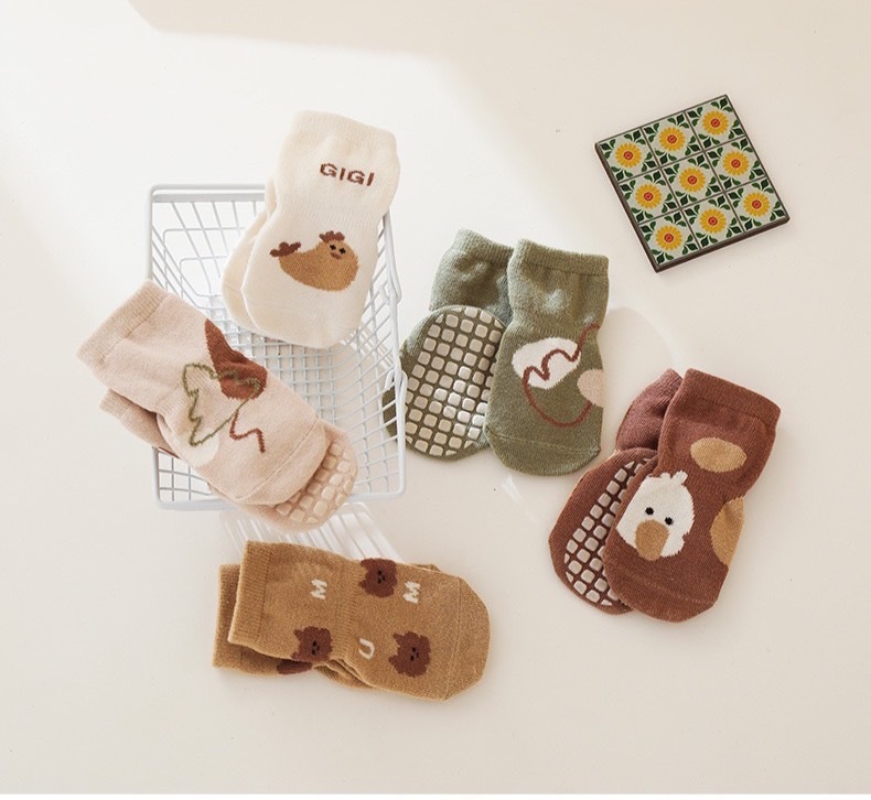 可愛小雞止滑襪組