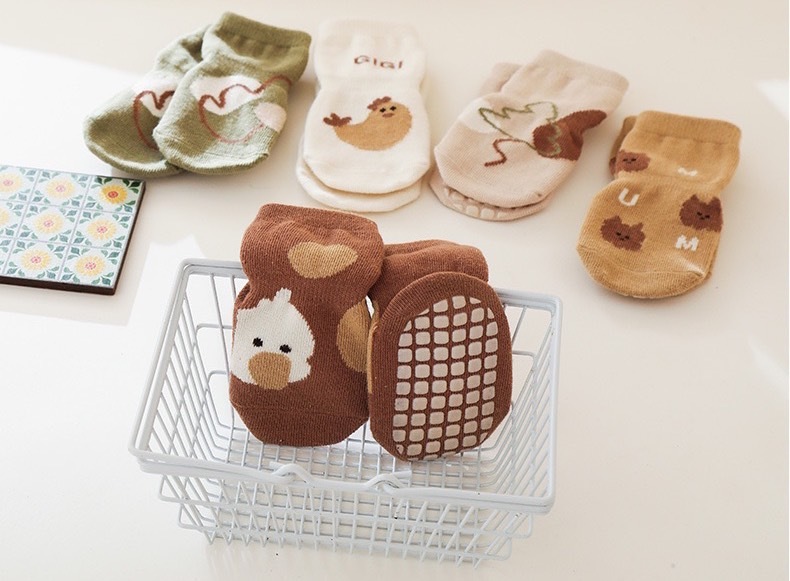 可愛小雞止滑襪組