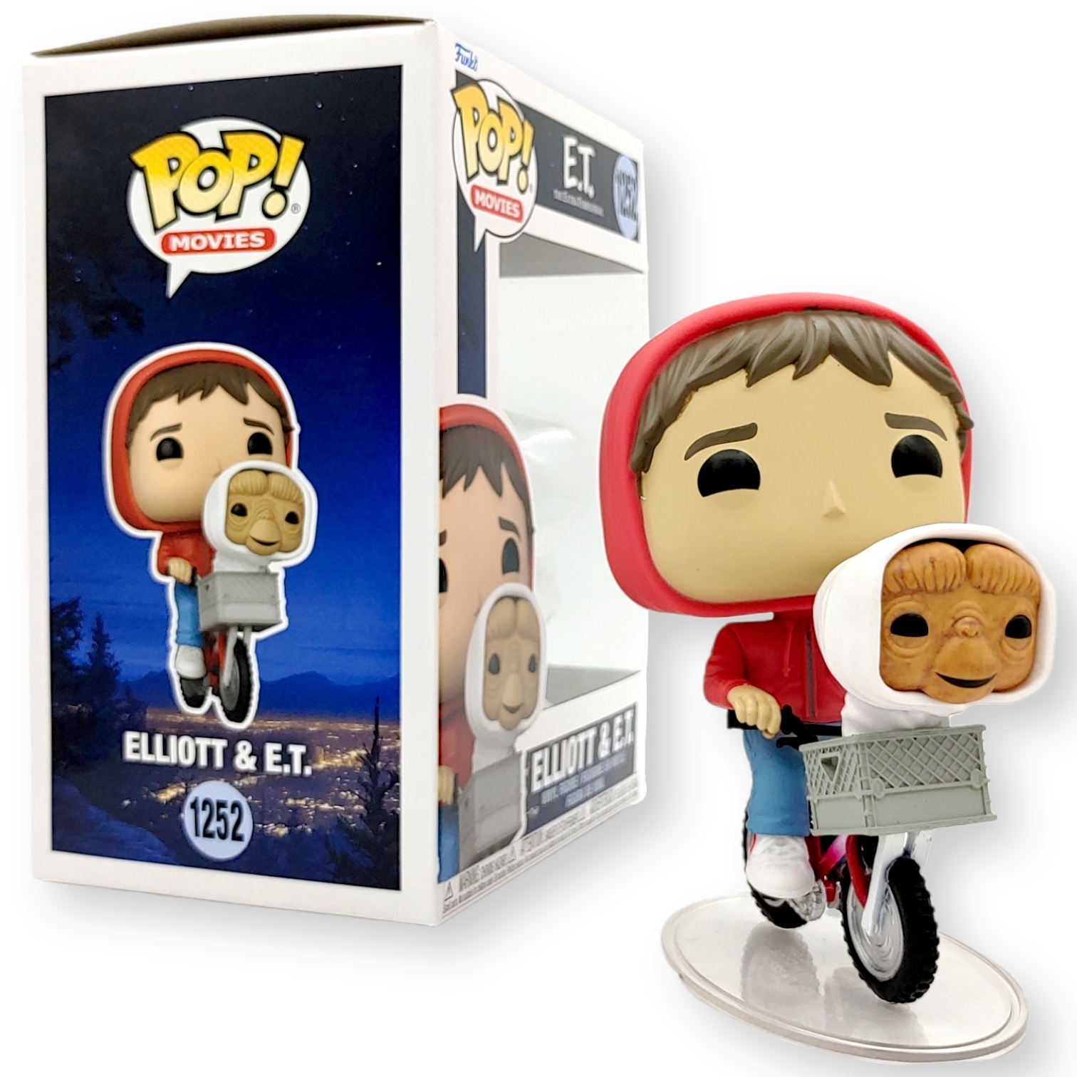 FUNKO POP <E.T外星人>Elliot & E.T.(踩單車)-No.1252
