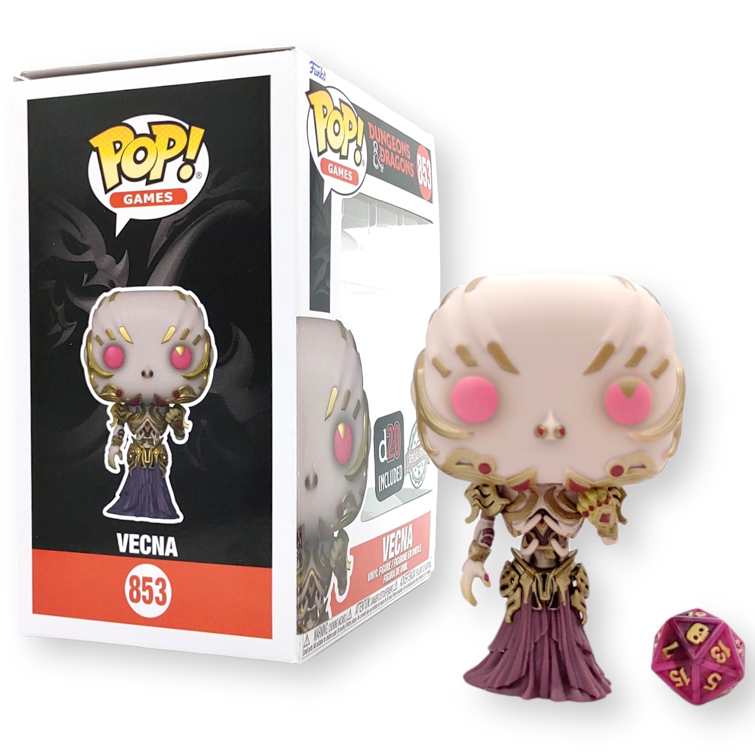 FUNKO POP <龍與地下城>威可那(金屬色)+20角骰-No.853