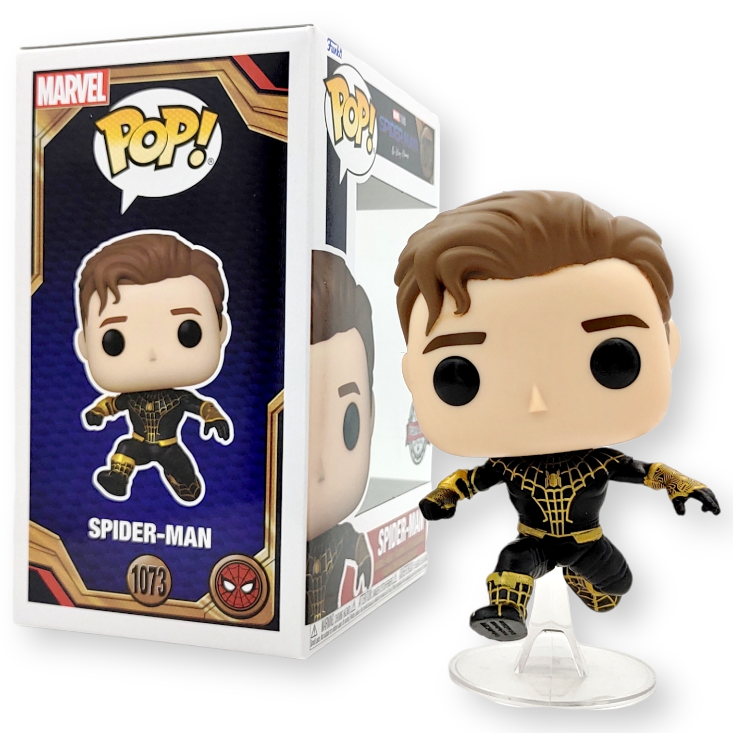 FUNKO POP<蜘蛛俠-不戰無歸>黑金蜘蛛俠(無面具)-NO.1073