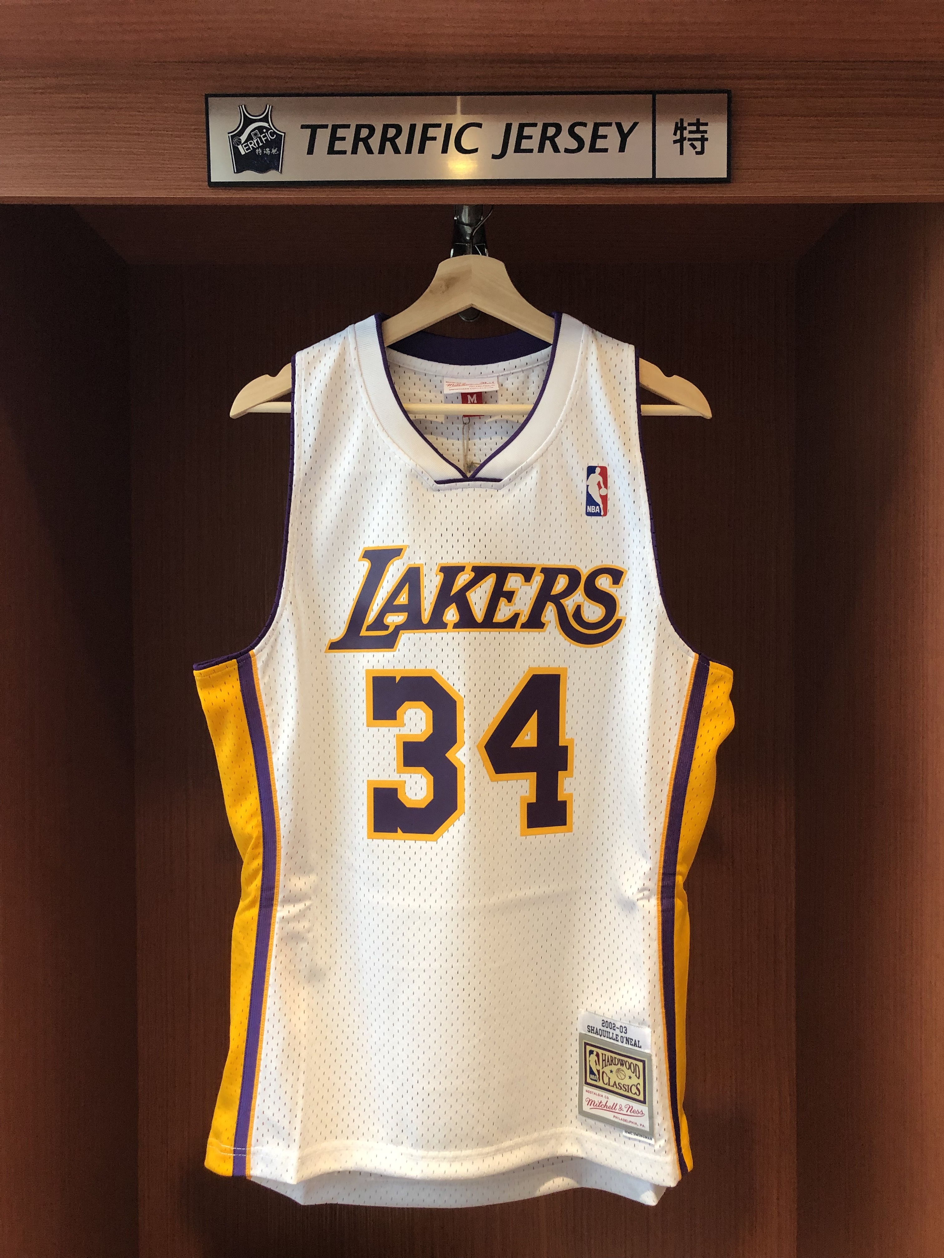NBA球衣 Shaquille ONeal 洛杉磯湖人白 02-03 M&N Swingman G2 球迷版 熱轉印 全新